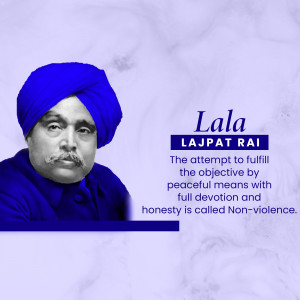 Portrait of Lala Lajpat Rai, an Indian independence activist