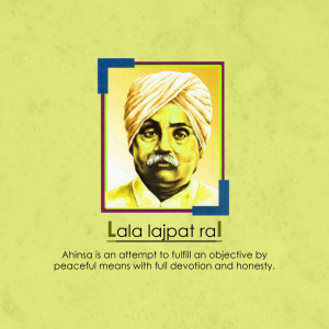 Portrait of Lala Lajpat Rai, an Indian independence activist