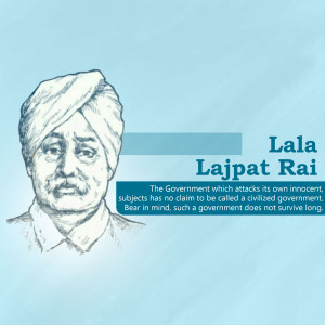 Portrait of Lala Lajpat Rai, an Indian independence activist