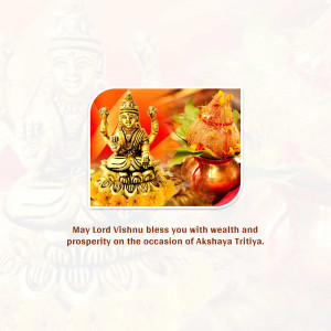 Image of Goddess Lakshmi and Akshaya Tritiya Puja Thali