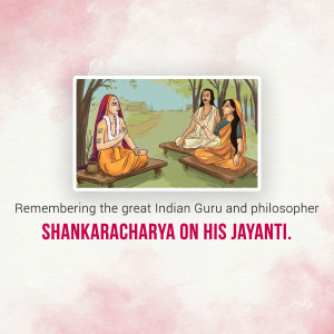 Illustration of Shankaracharya with disciples