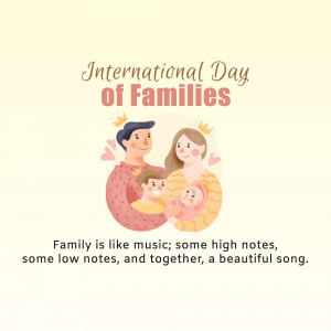 Illustration of a family with the text 'International Day of Families'