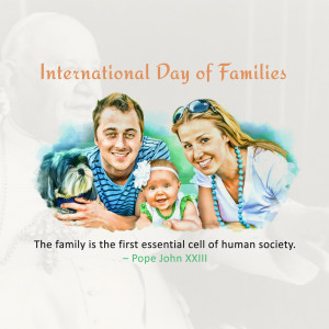 A family portrait celebrating International Day of Families