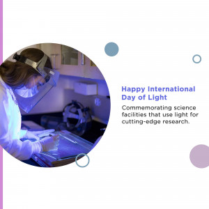 Scientist working with light in a laboratory celebrating International Day of Light