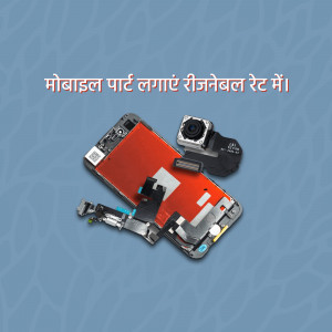 Disassembled mobile phone with replacement parts