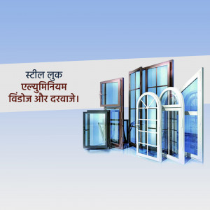 Collection of steel look aluminium windows and doors in various designs
