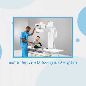 Doctor performing an X-ray on a child