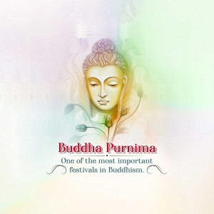 Image of Buddha with text 'Buddha Purnima'