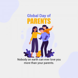 Illustration of a family celebrating Global Day of Parents