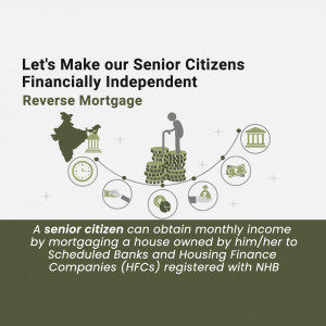 Infographic explaining reverse mortgage for senior citizens in India
