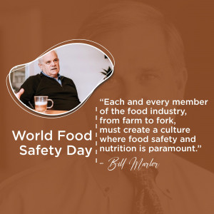 Bill Marler, food safety advocate, with a quote about food safety