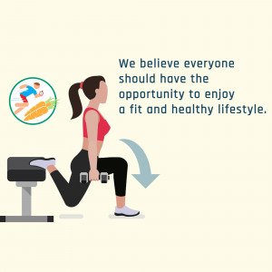 Woman doing a lunge exercise with a dumbbell