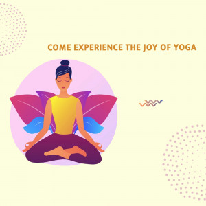 Woman in lotus position meditating with wings