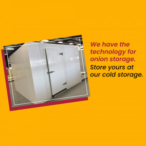 Walk-in cooler for onion storage