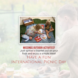 Family enjoying a picnic on the grass