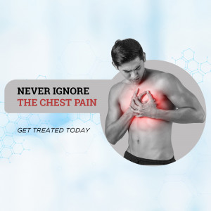 Man clutching his chest in pain, highlighting the importance of addressing chest pain.