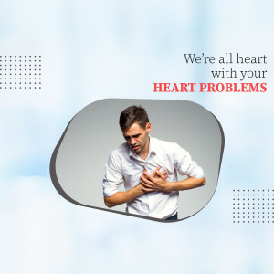 Man clutching his chest in pain, representing heart problems.