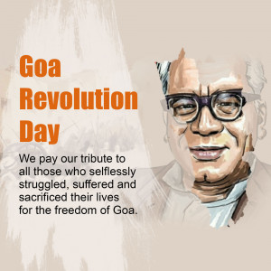 Portrait of Dr. Ram Manohar Lohia commemorating Goa Revolution Day