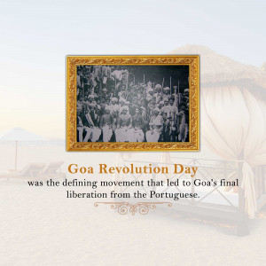 Vintage framed photograph commemorating Goa Revolution Day