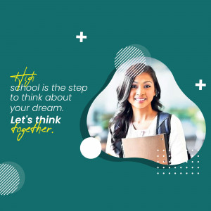 Young woman with backpack smiling, representing education and future aspirations.