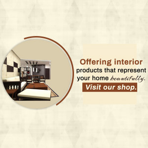 Advertisement for interior design products and services