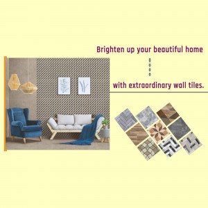 Interior design featuring wall tiles and modern furniture