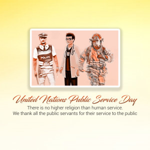 Illustration of a police officer, doctor, and firefighter representing public service.