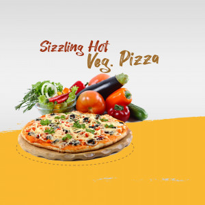 A delicious vegetarian pizza with fresh vegetables