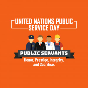 Illustration depicting public servants for United Nations Public Service Day