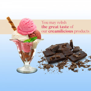 A glass of ice cream with chocolate and a mint leaf