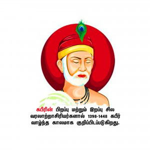 Portrait of Kabir Das, a 15th-century Indian mystic poet and saint.