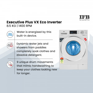 IFB Executive Plus VX Eco Inverter 8.5 KG Washing Machine - Front View