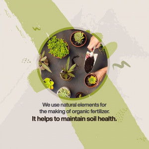 Close-up of hands potting plants with organic soil and natural elements.