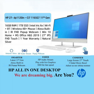 HP 27-dp1120in All-in-One Desktop PC with Keyboard and Mouse