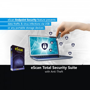 eScan Endpoint Security protecting laptop from USB threats