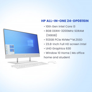 HP All-in-One 24-DP0816IN computer with keyboard and mouse