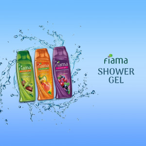 Fiama Shower Gel Product Display Promotional Banner For Instagram