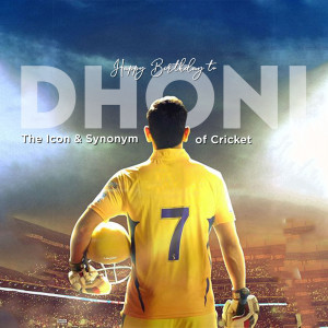 MS Dhoni Birthday Poster