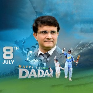 Sourav Ganguly birthday celebration poster