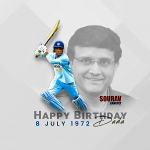 Image of Sourav Ganguly celebrating his birthday