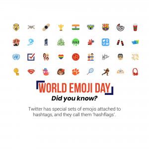 Collection of various emojis with World Emoji Day text