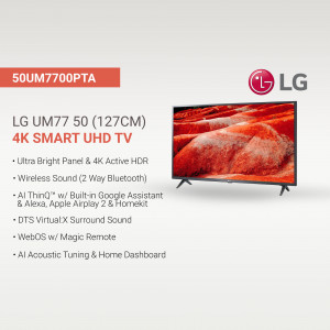 LG 50UM7700PTA 4K Smart UHD TV product image