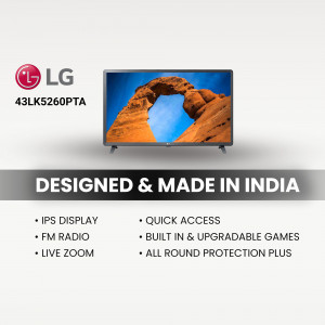 LG 43LK5260PTA Smart TV with scenic landscape display