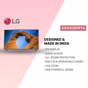 LG 43LK5360PTA Smart TV with scenic landscape display