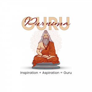 Illustration of a Guru meditating for Guru Purnima