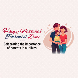 Illustration of a family celebrating National Parents' Day