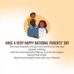 A family of three celebrating National Parents' Day