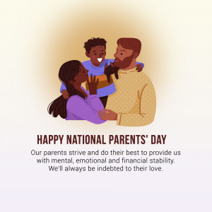 Illustration of a family celebrating National Parents' Day