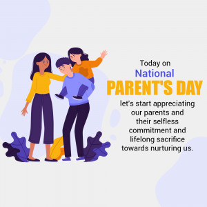 Illustration of a family celebrating National Parent's Day