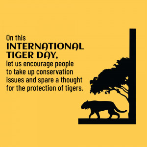 Image promoting International Tiger Day and conservation efforts.